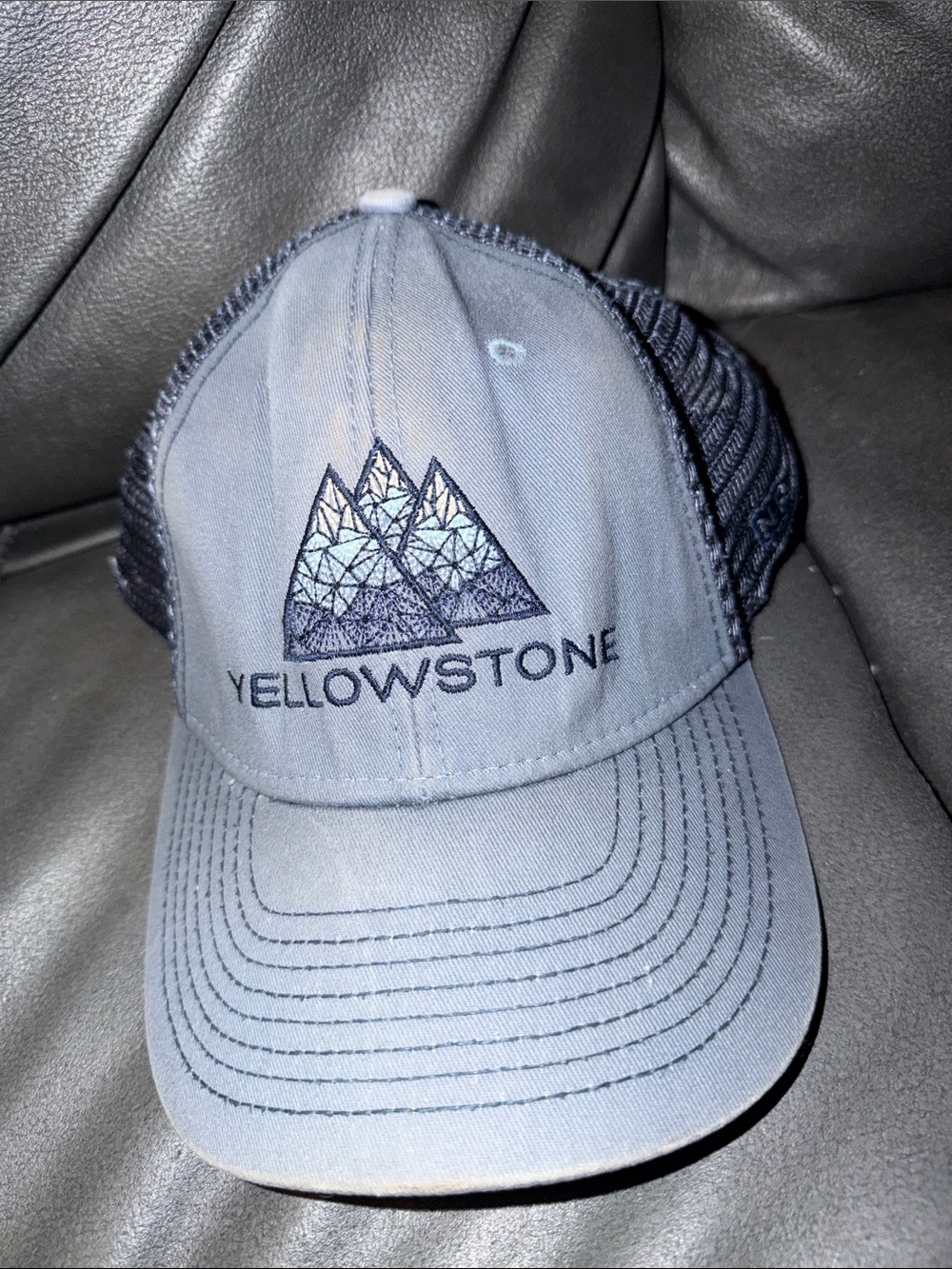Yellowstone park Dutton ranch Blue Truckers Cap with Patch Detail